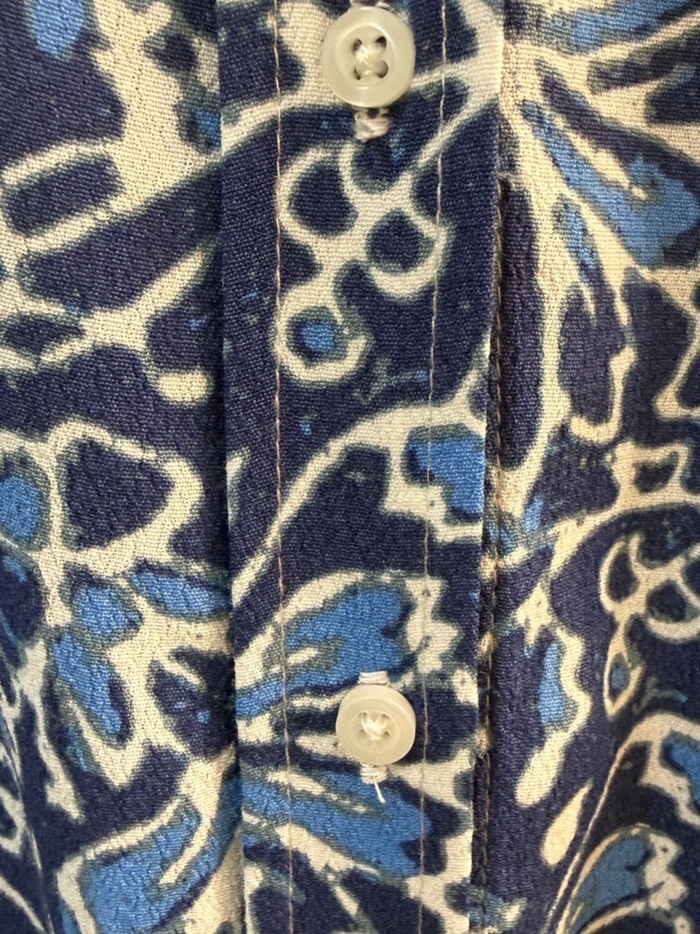 NWT Well Worn Blue Floral Viscose Shirt Dress L - Picture 6 of 12